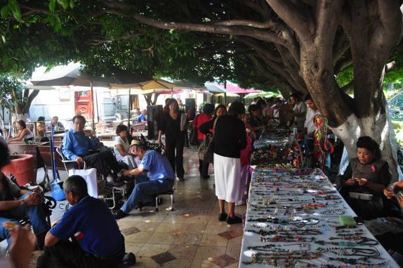 Jardin de La Unión, a praça mais movimentada de Guanajuato, no México